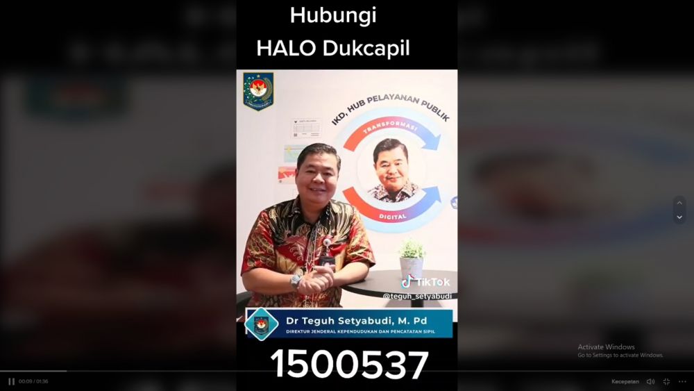 HUBUNGI HALO DUKCAPIL JIKA ADA KENDALA TERKAIT PELAYANAN ADMINDUK