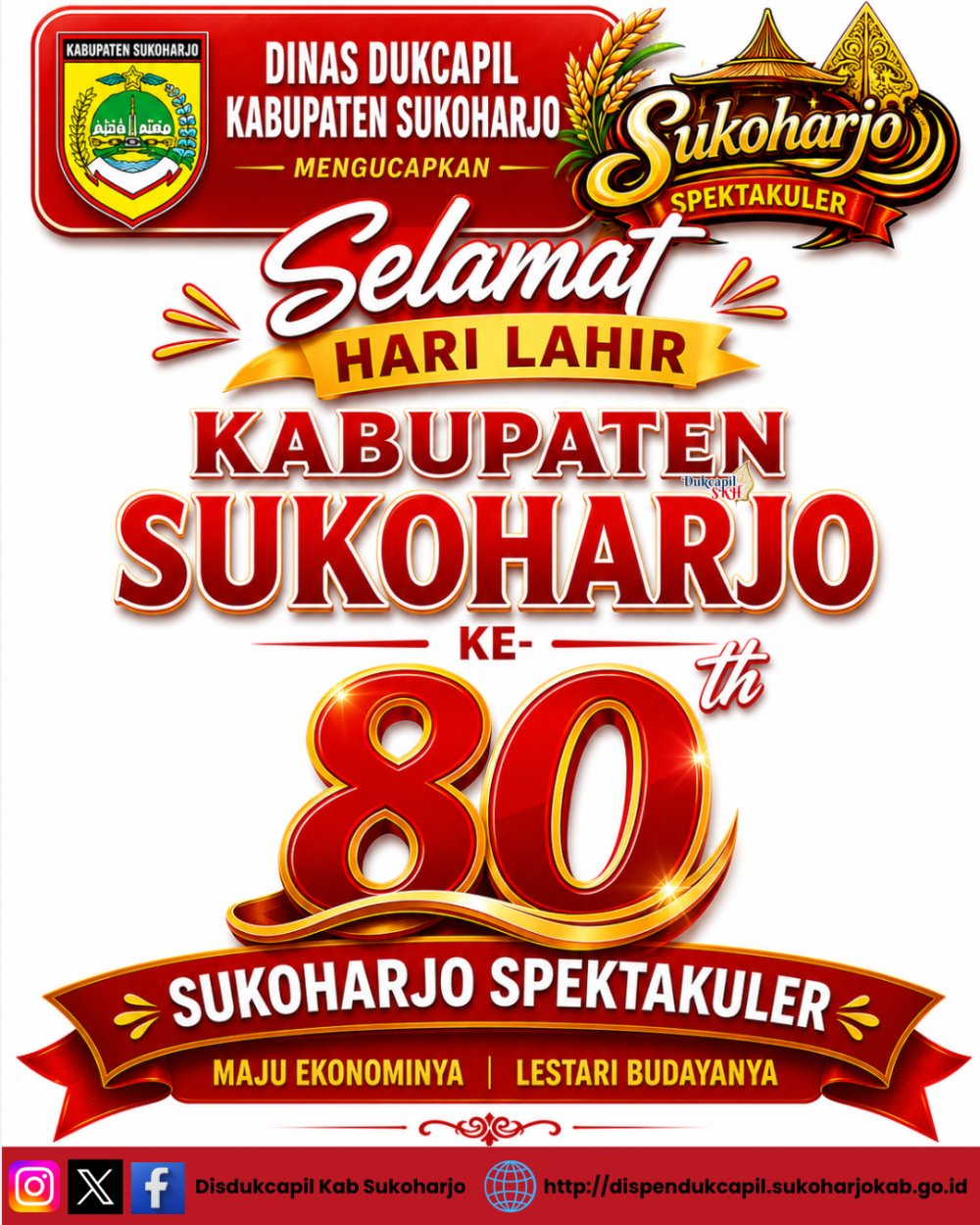 Selamat Hari Lahir Kabupaten Sukoharjo ke-80