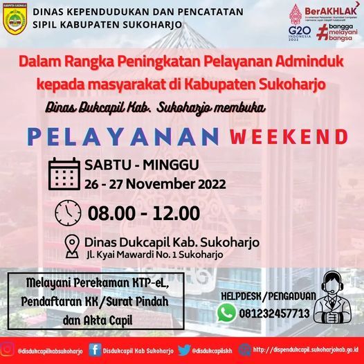 [PENGUMUMAN] Pelayanan Weekend | Minggu ke-2 | 26-27 November 2022