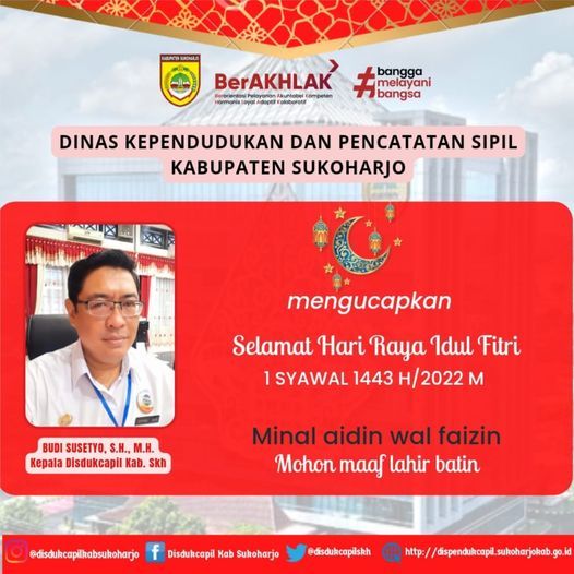 Selamat Hari Raya Idul Fitri 1 Syawal 1443 H/2022 M