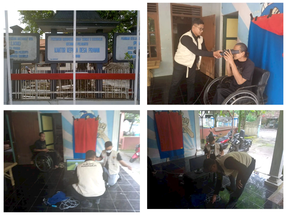 Kegiatan Jembut Bola Perekaman KTP-el kepada Warga Disabilitas di Desa Pranan, Kec. Polokarto