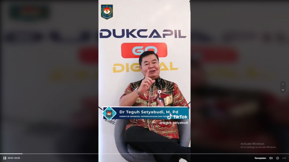 PESAN DIRJEN DUKCAPIL KEMENDAGRI TENTANG FENOMENA PINDAH DOMISILI PASCA LEBARAN