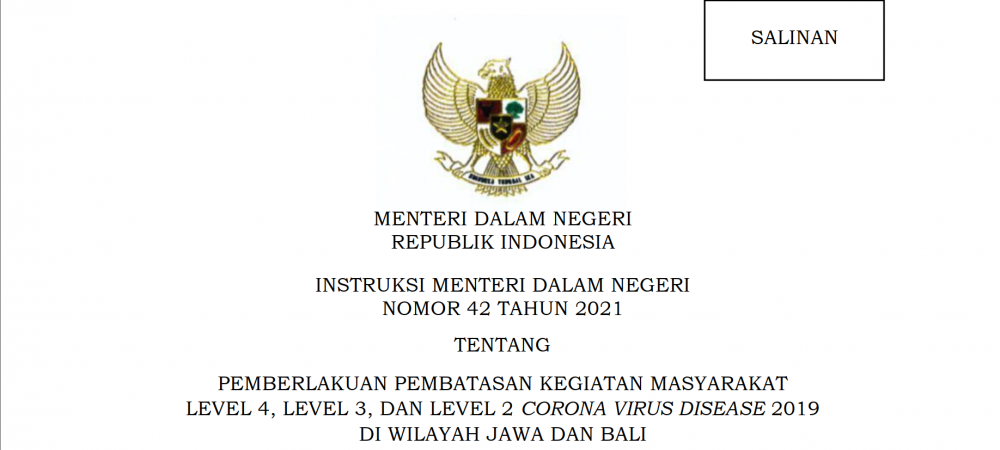 SALINAN INMENDAGRI NO 42 TAHUN 2021