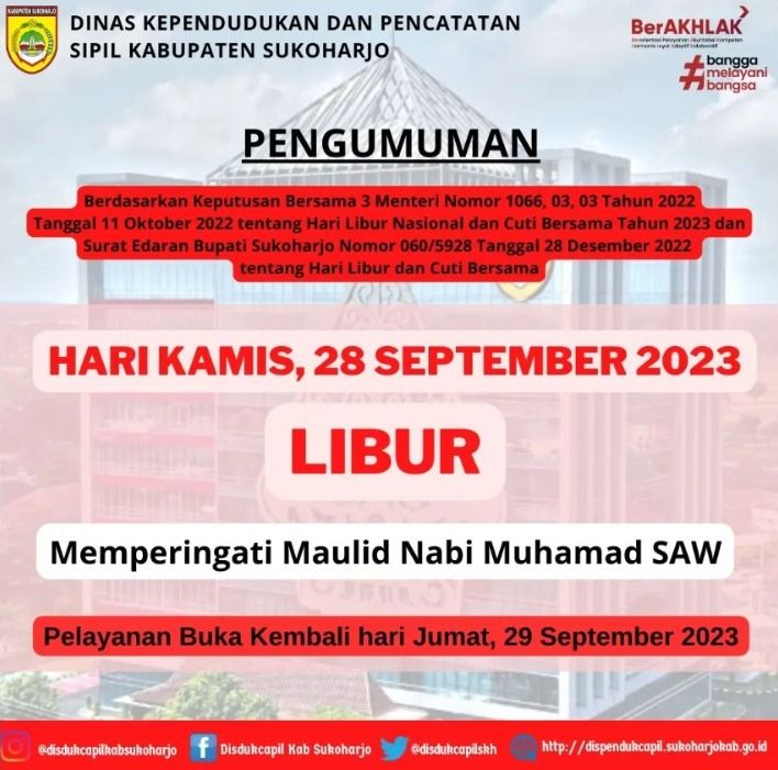 HARI LIBUR MAULID NABI MUHAMMAD SAW 2023